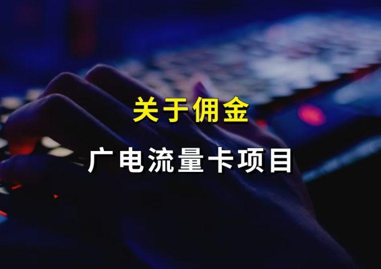 关于佣金（广电流量卡项目）-财智副业社