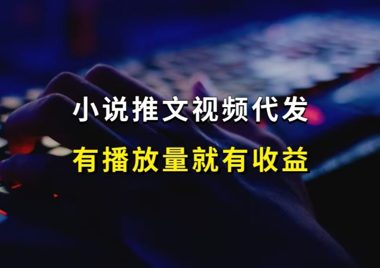 抖推猫小说视频分发赚钱，有播放就有收益，每天几分钟搞定-财智副业社
