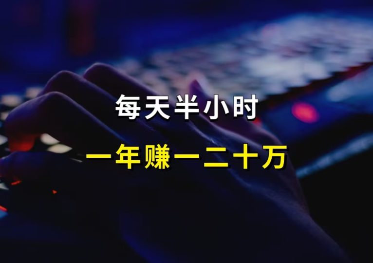 每天半小时，一年赚十来二十万不是问题！-财智副业社